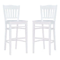 White Wood Barstools Set of 2 N3009