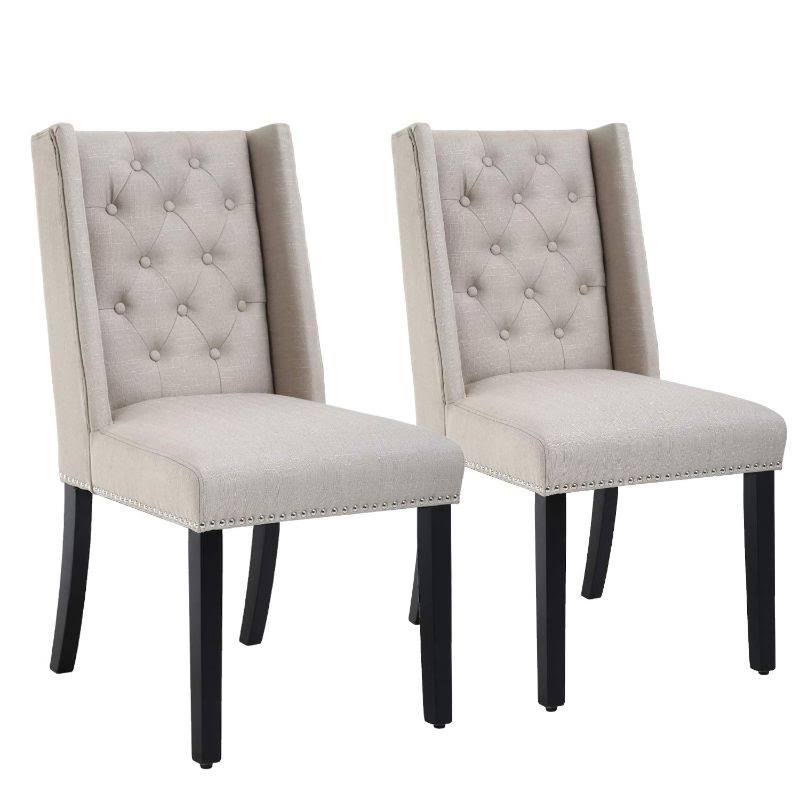 Mid-Century Modern Dining Room Chair Set - 2 Chairs N4242