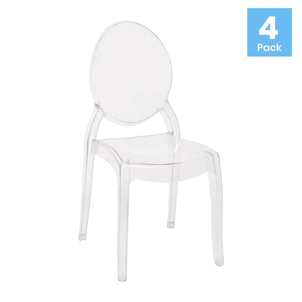 Clear Plastic Chair Set of 4 B9085