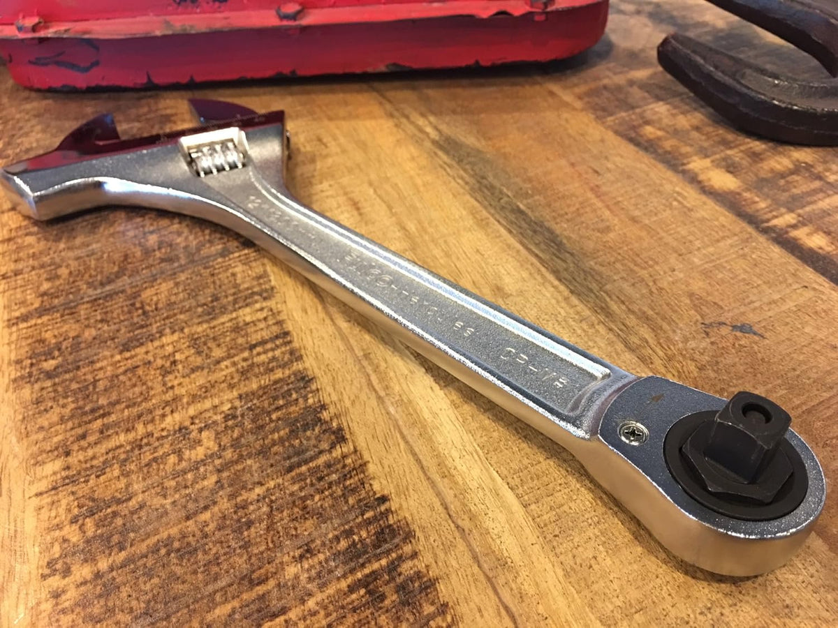 12" Chrome Finish Adjustable Wrench with Hammer, Pack of 2 G6583
