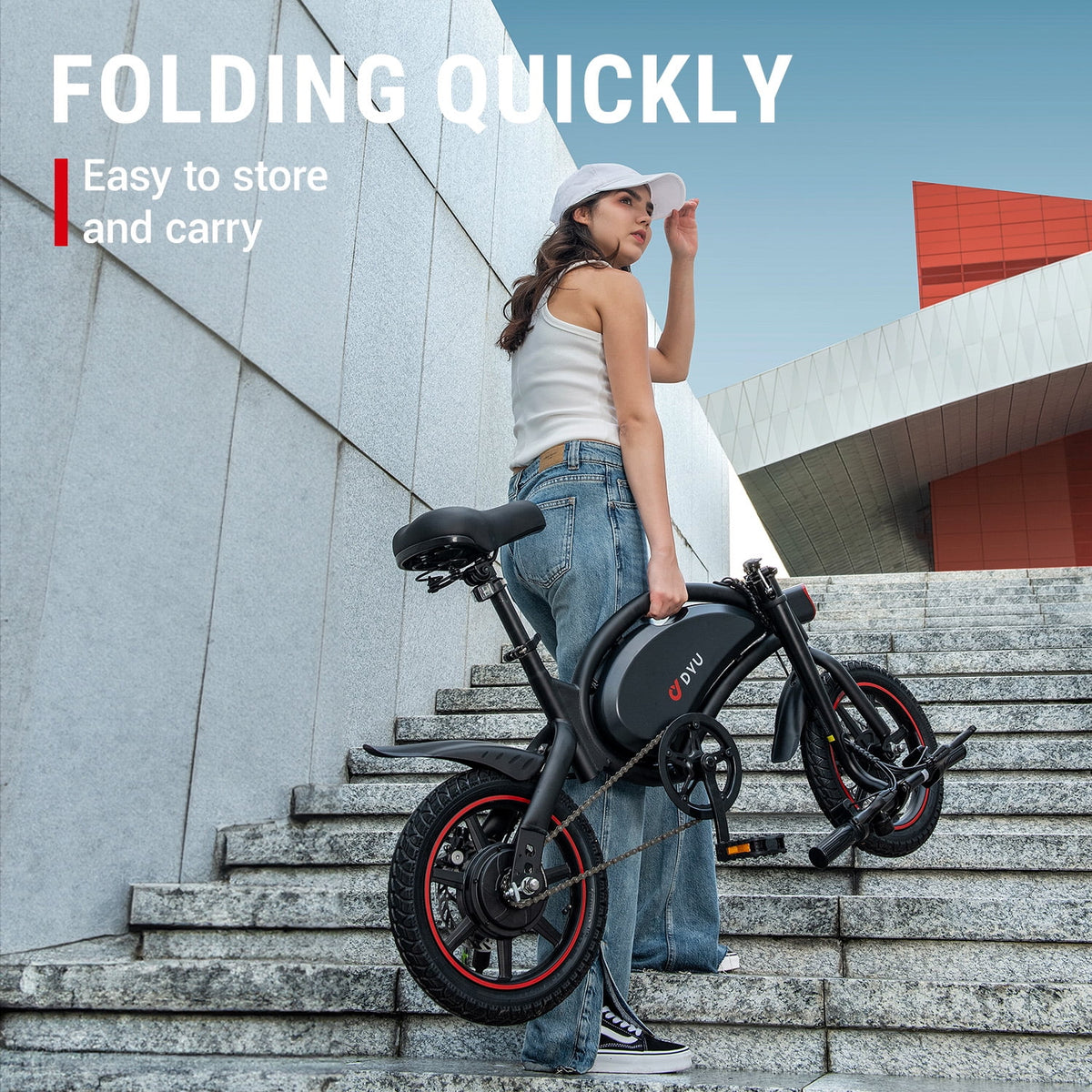14 Folding Electric Bike 250W 36V 10Ah Pedal-Assist Y3501