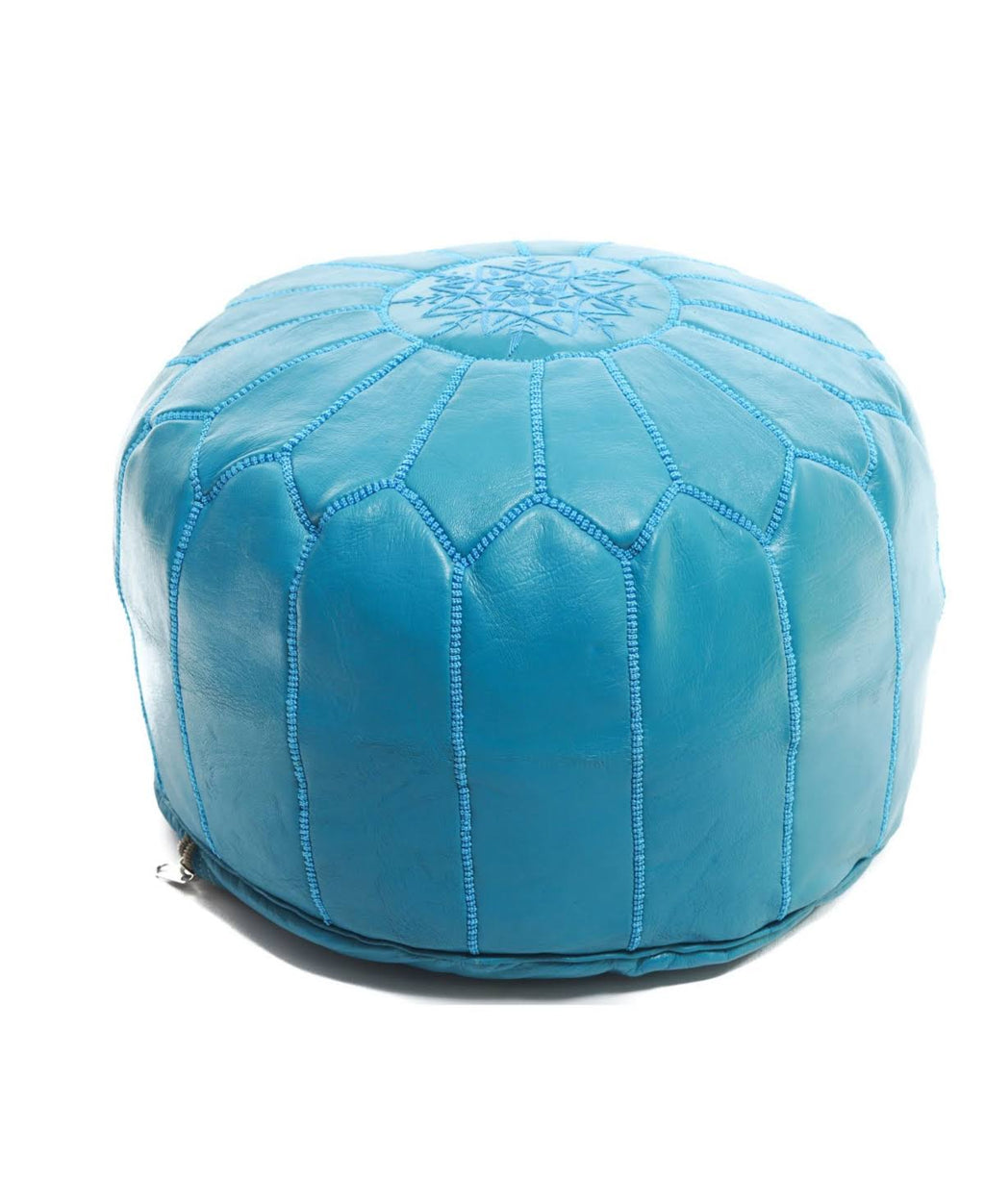 Pink Handmade Moroccan Leather Pouf Ottoman P8652