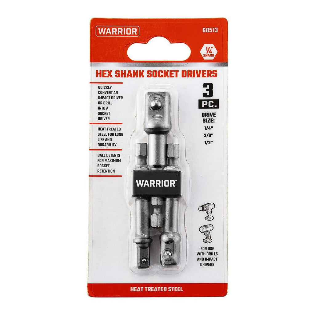 Hex Shank Socket Driver Set, 3-Piece X32960