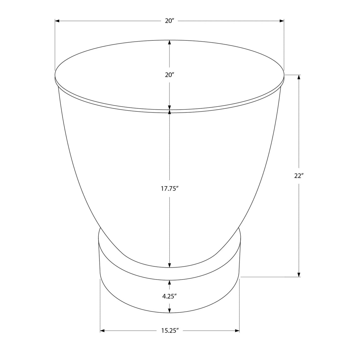 Hammered Drum Shaped End Table 22" Chrome P946389
