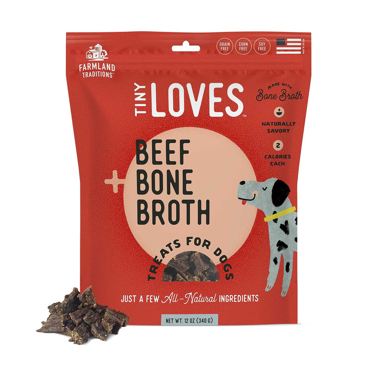 Beef with Bone Broth Flavored Jerky Dog Treats E394