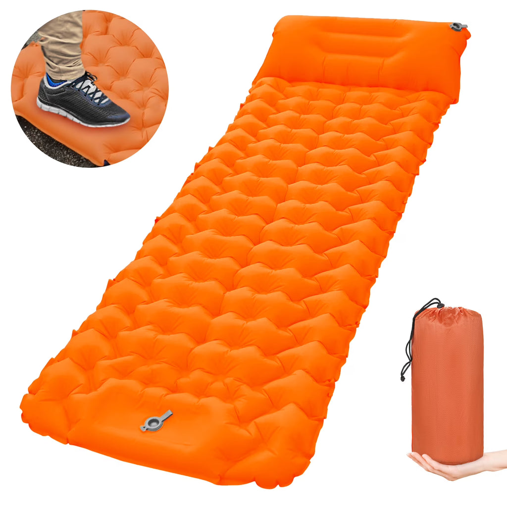Ultralight Waterproof Camping Air Mattress Sleeping Pad with Built-in Pump W995755