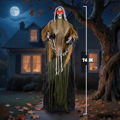 Life Size Animatronics Grim Reaper with Chain J4961