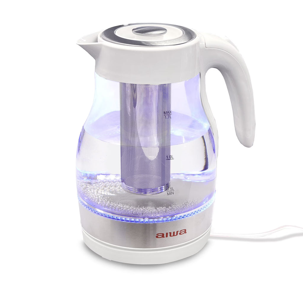 2 in 1 White Infusion Kettle with Removable Stainless Steel Tea Infuser S728093