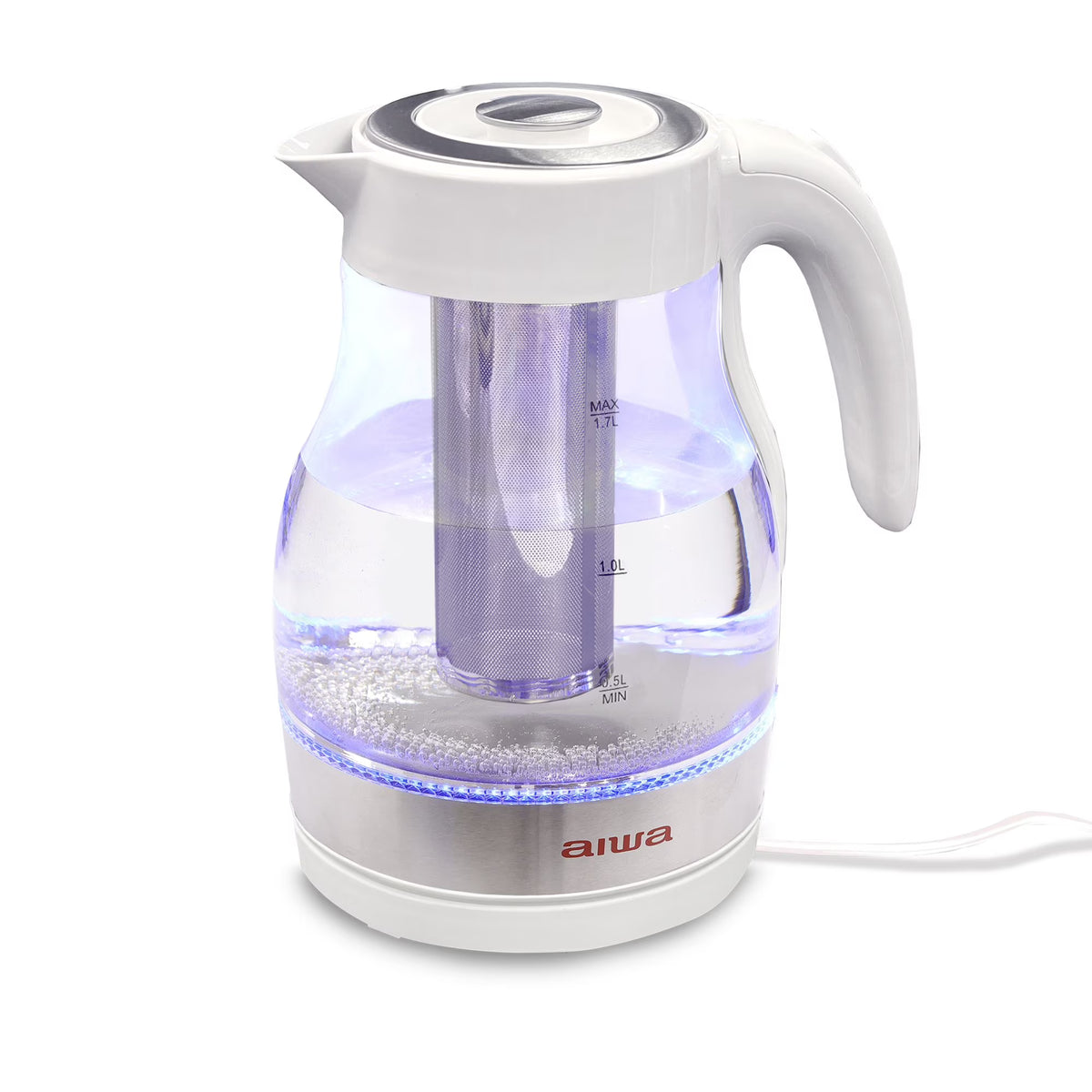 2 in 1 White Infusion Kettle with Removable Stainless Steel Tea Infuser S728093