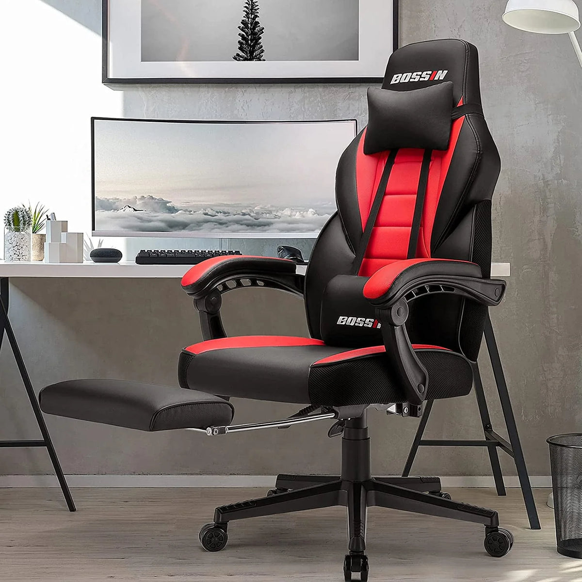 Gaming Chair with Footrest B8389
