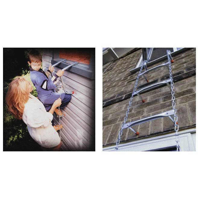 15 ft. Portable Fire Escape Ladder Steel Chain X236535