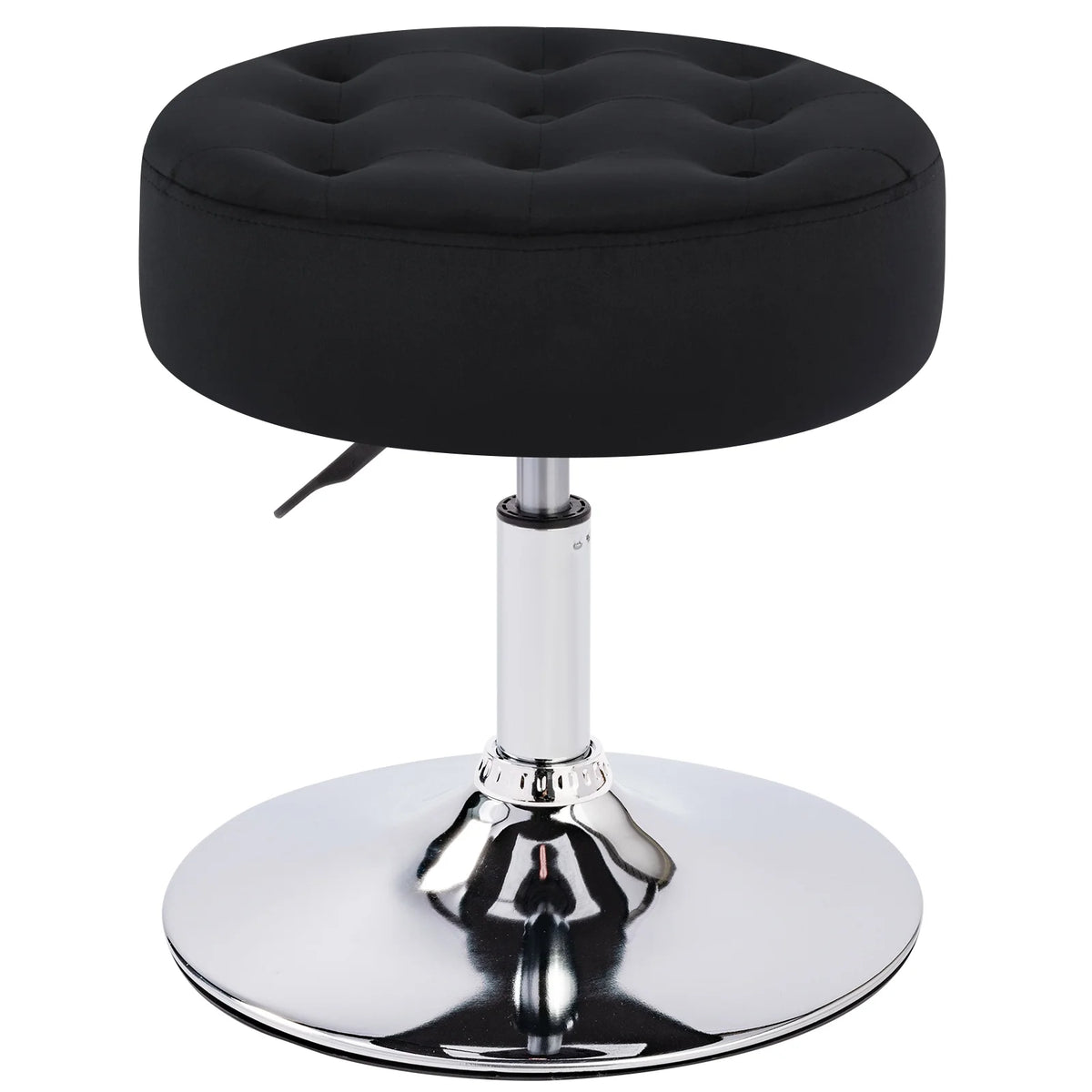 Adjustable Vanity Stool White Metal Frame U25153