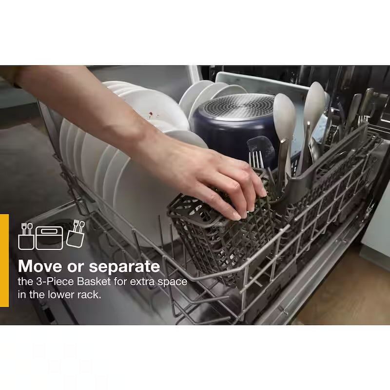 White Built-In Dishwasher with Third Level Rack O196369