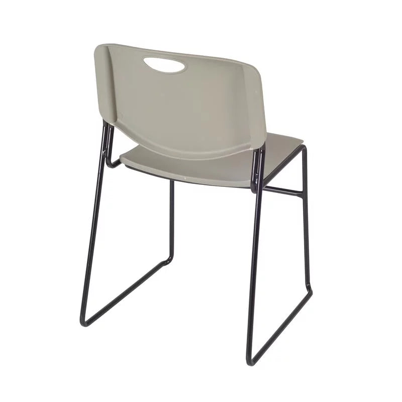 48" Square Breakroom Table & 4 Stack Chairs P422885