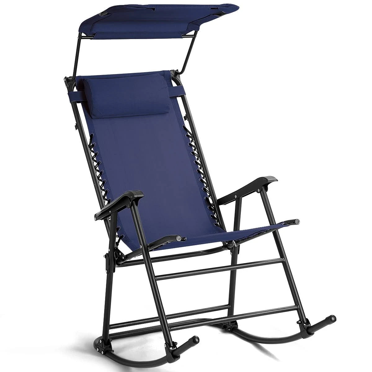 Blue Folding Rocking Chair with Canopy Z1767