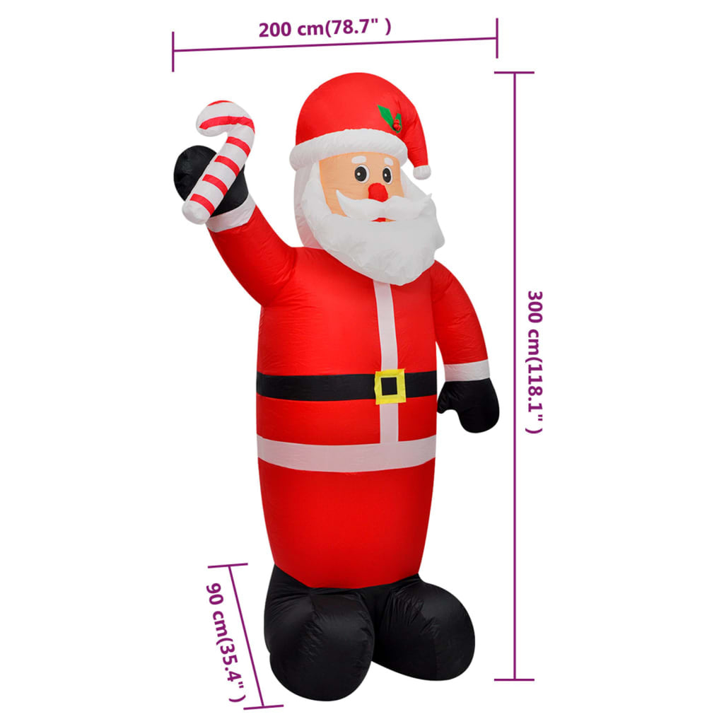 Christmas Inflatable Santa Claus with LEDs 10 ft Q843529