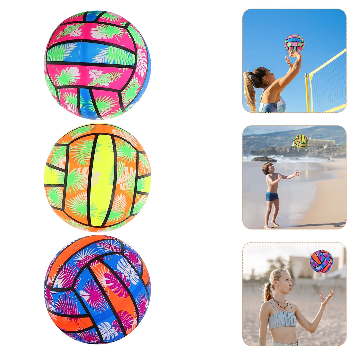 3Pcs Colorful Inflatable Water Volleyball Toy S306570