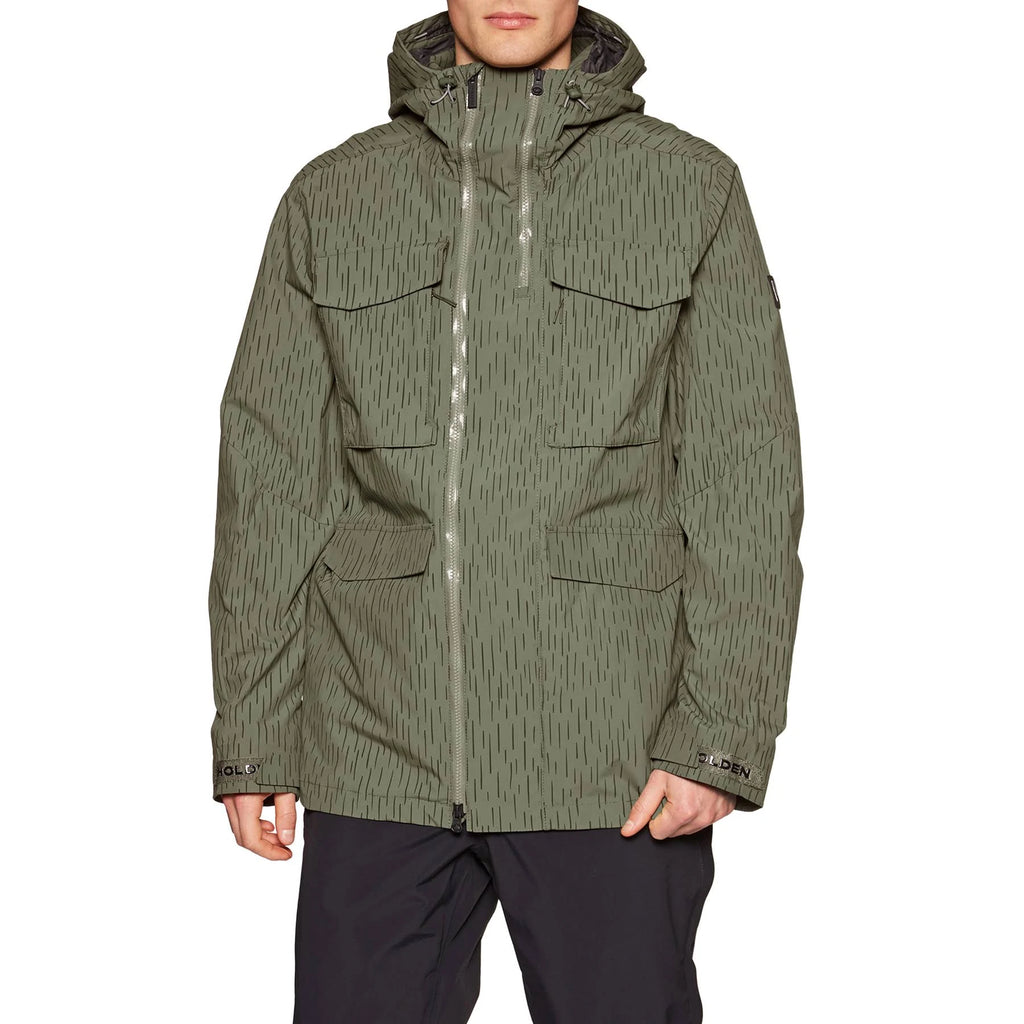 Large Stone Green Raindrop Camo Jacket E407