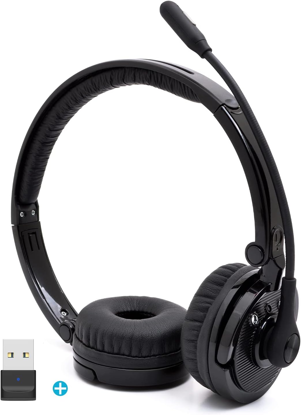 Pack of 2 Wireless Bluetooth Headset with Microphone USB Dongle Q6758