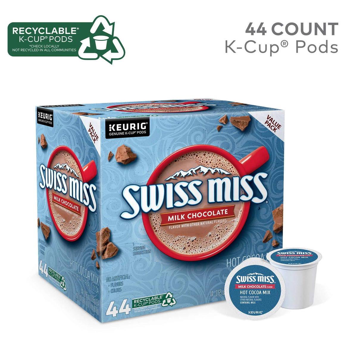 Milk Chocolate Hot Cocoa K-Cup Pods 44 Count F37957