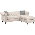 Beige Fabric Reversible Sectional Sofa C367