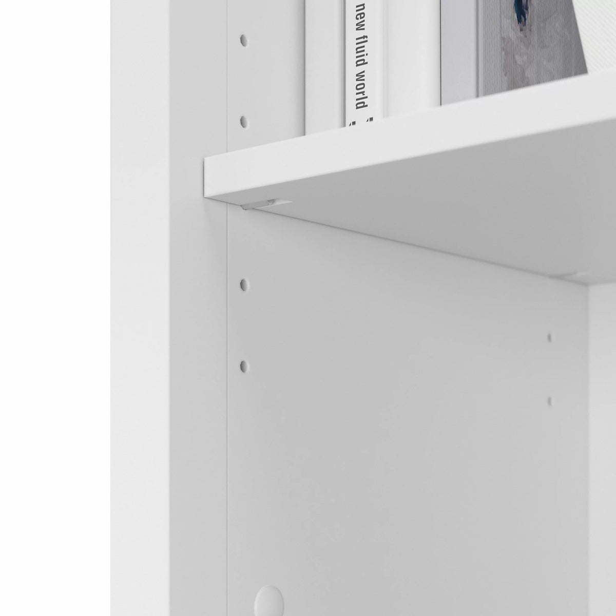 White Engineered Wood Kitchen Pantry Cabinet with Doors I1283